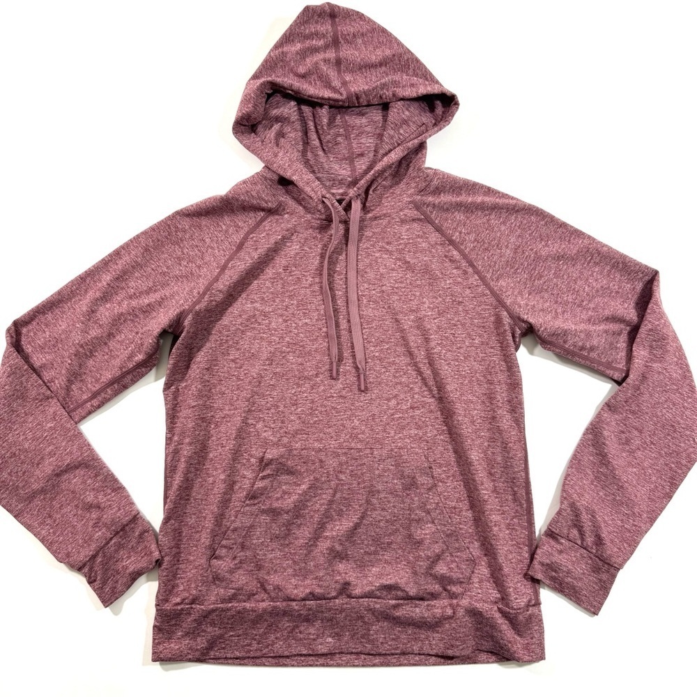 Qince Flowknit Ultra Performance Pullover Hoodie Shirt Heather Rose